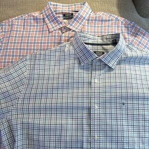 Two great plaid dress button up shirts - sale is for both shirts.